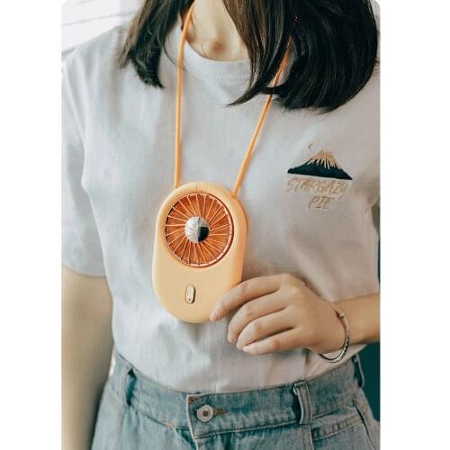 GY Folding Mini Portable Portable USB Rechargeable Hand Electric Fan Mute Neck Cute and Lazy