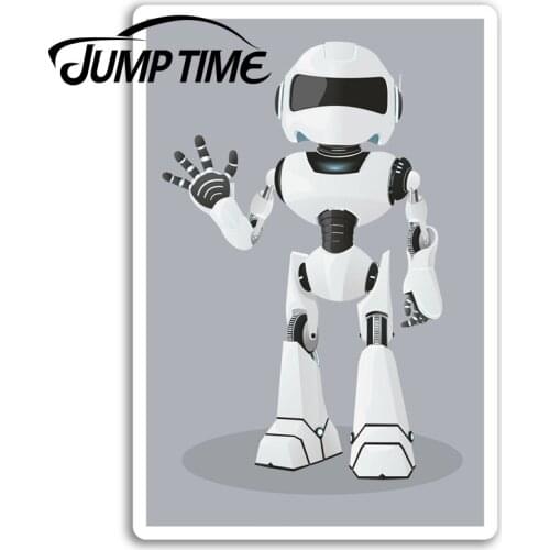 Jump Time Funny Robot Vinyl Stickers Robotic Cool Sticker Laptop Luggage Car Assessoires Window Decals Car Wrap DIY