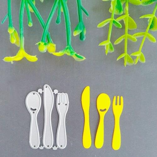 Tableware supplies fork spoon knife decorative metal cutting die clipping book paper knife stamping die