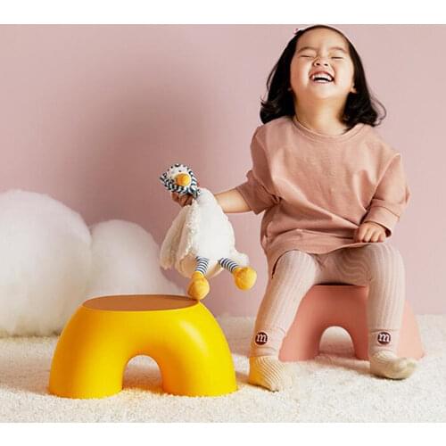 Childrens Stool Toy Sofa Home Furniture Living Room Footboard Indoor Decorations Changing Shoe Tool Rainbow Kid Chair Gift