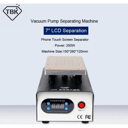 TBK New 7 Inch LCD Separating Touch Screen Separator Machine For Phone Touch Screen Repairing With Built-in Vacuum Pump