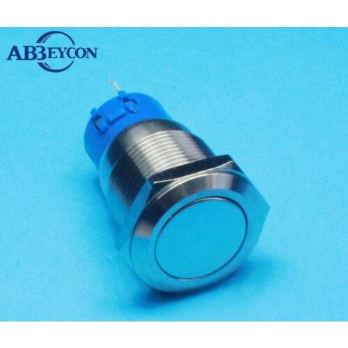 1911F 19mm Flat round head 1NO1NC without lamp momentary anti-vandal waterproof switch