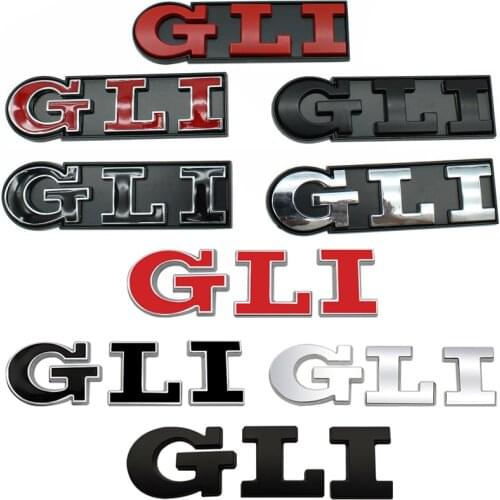 3D Car Chrome Metal GLI Logo Decals For VW Volkswagen Golf 5 6 7 R MK6 MK7 Jetta Sagitar Car Grill Emblem Badge Styling Stickers