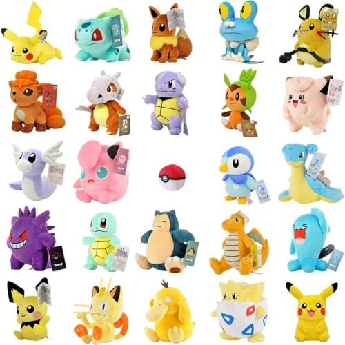 41Style Pikachu Plush Doll Charmander Charizard Pokemon Bulbasaur Stuffed Toy Squirtle Eevee Snorlax Psyduck Kid Baby Gift