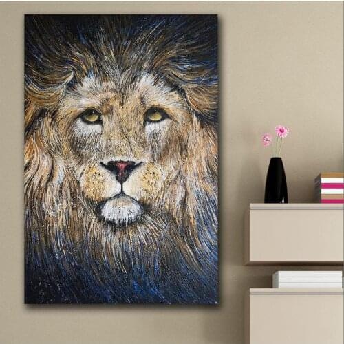 Printing Lion Contemplation abstract painting Wall Art Picture Home Decor Living Room Modern Canvas Print Paintings No Frame