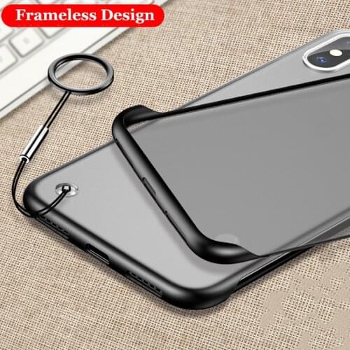 Slim Scrub Hard PC Frameless Phone Case For iphone 11 6 S 7 8 Plus XR X XS 11 Pro 12 Solid Matte Cover Back Borderless Capinhas