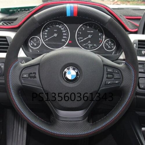 For BMW x3 Series x5 Series X1 Series X2X6X4 7 Series gt320li suede leather hand-sewn steering wheel cover