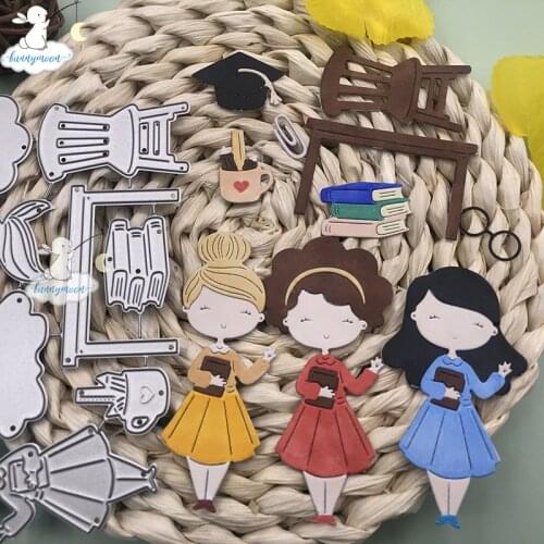Bunnymoon Teachers' Day Metal Cutting Dies Stencils For Scrapbooking Photo Album Decoration Embossing Paper Card Craft