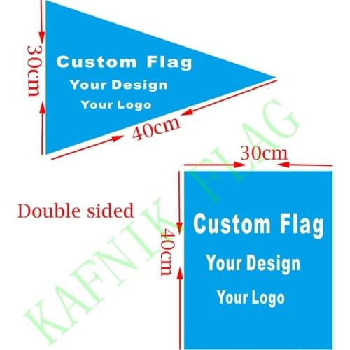 KAFNIK,Custom printed 30*40cm satin double-sided flag and banner Your design your Size for advertising decoration,free shipping