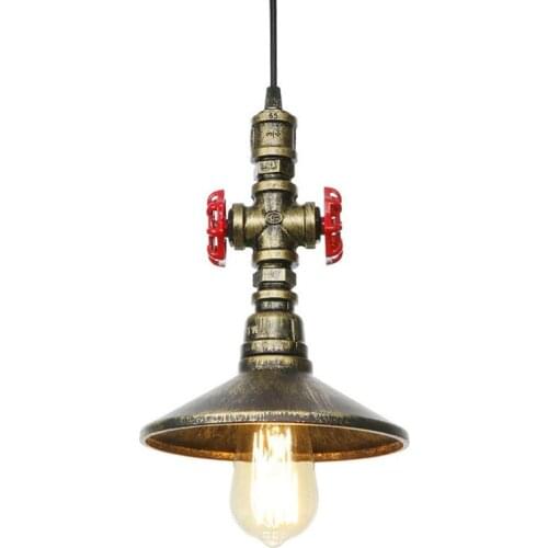 Creative Antique Industrial Iron Pendant Chandelier Lighting Old-fashioned Plumbing Simple Nostalgic Retro Living Chandelier