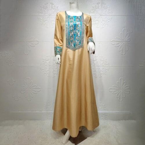 Moroccan Caftan Evening Gowns Muslim Women Abaya Kimono Dubai Luxury Boubou Embroidery Sequins Turkish Dress Djellaba Femme