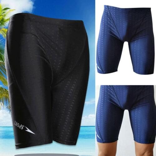 Mens Quick Dry Stretch Compression Jammer Swimsuit Racing & Training Swimsuit Jammers