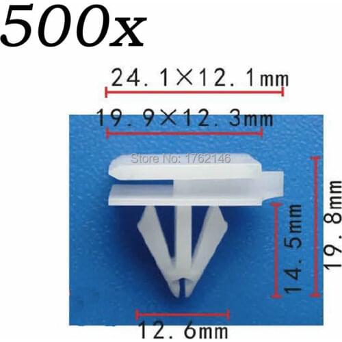 Set of 500PCS Rocker Moulding Clip Plastic Retainer 10323057 A20607 For Chevrolet Cobalt Impala Cadillac CTS Pontiac G5 G6