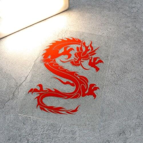 Car Stickers for Chinese Character Dragon Cool Auto Body Window Decals Laptop Keyboard Guitar DIY Graphics