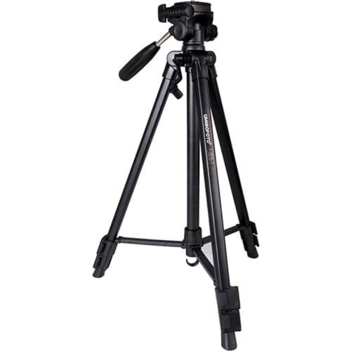 SAB233 Tabletop Aluminum Tripod with Rocker Arm,3-Way Pan/Tilt Head, Quick Release Plate for Cameras / FPV Monitors -Black