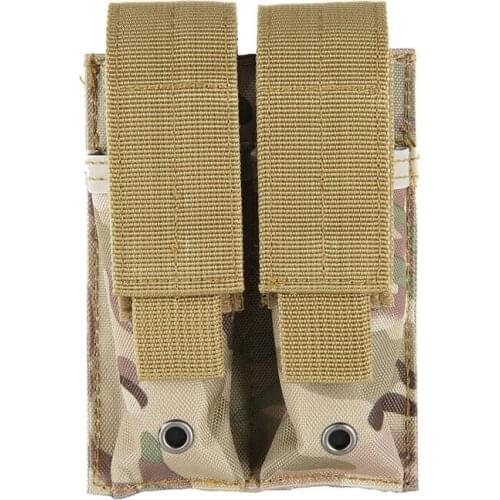 Outdoor 600D Nylon Airsoft Combat Military Tactical Molle Dual Double Pistol Mag Magazine Pouch Holster Hunting bthi