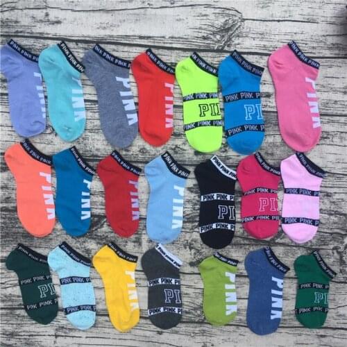 Hot socks new unisex cotton mix random pink color hiking sport colorful letters Happy sport ankle fitness gym climbing Sock
