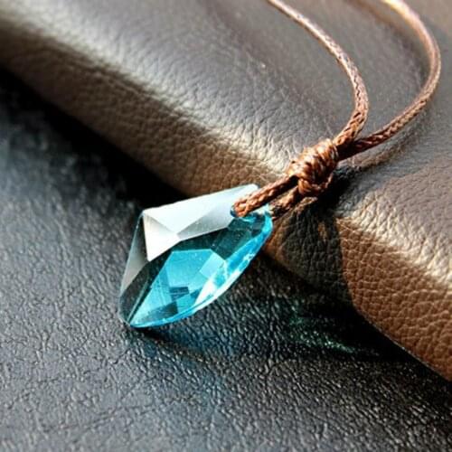 New fashion 2020 a pair of wishing stone lovers pendant necklaces hip hop statement necklaces for both men and women