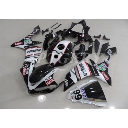 New ABS Plastic Shell Motorcycle Fairing kit Fit For YAMAHA YZF R1 2007 2008 YZF-R1 YZF 1000R Bodywork set White Black