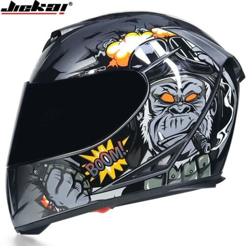 Full Face Helmet Animal Pattern Motorcycle Helmet Safety with Dual Lens Racing Moto Helmet Casco Capacete motocross