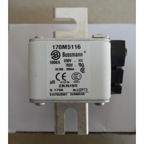 Fuses: 170M5108 400A 690V / 170M5109 450A / 170M5110 500A 690V aR