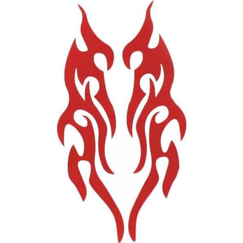 2Pcs Universal Motorcycle Car Sticker Decal Decor Mural Vinyl Covers Flame Stickers Dual Sport bike Cruiser Bobber Chopper Atv