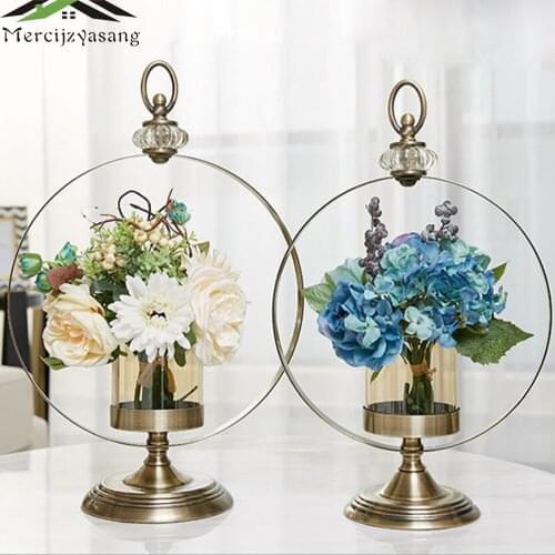Vintage Metal Candlestick Classic Glass Candle Holders Luxury Candlestick Handmade Candle Holder Home Decor Art Gifts LZT006