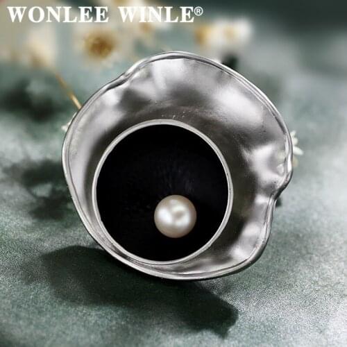 Wonlee Winle TOP Quality Full Rhinestone Austria Crystal Pearl Shell Brooches for Women Fashion Jewelry