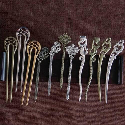 Alloy Metal Hair Pins Hair Sticks For Women Girl Hairclip Tools Bun Maker Hairpins Headpiece Women Headwear Hair Accessories