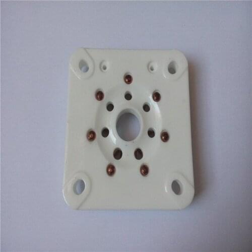 2pcs Ceramic tube socket GZC7-A-G tablet 7 pin golden foot for 813 FU-13 tube amplifier