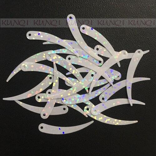 30g 750pcs 33*5mm Chilli Loose Sequin Paillette Crafts Sewing ,Women Kids Diy Garment Accessories Laser White