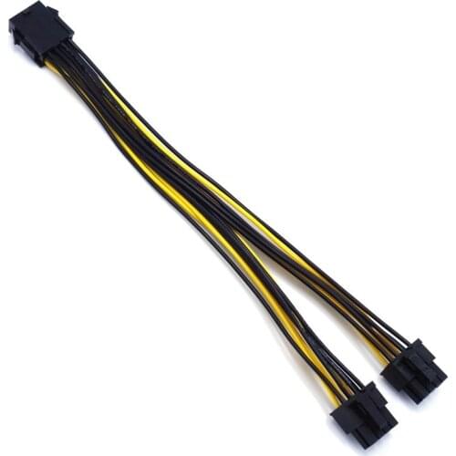 6 Pin 8Pin To Dual PCIe 8 Pin (6+2) 6Pin Graphics Card PCI Express Power Adapter GPU VGA Splitter Extension Power Cable