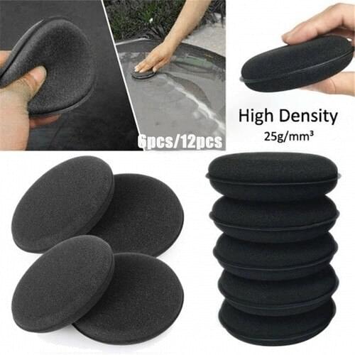 6pcs/12pcs High Density Car Waxing Polish Foam Sponge Detailing Applicator Pad