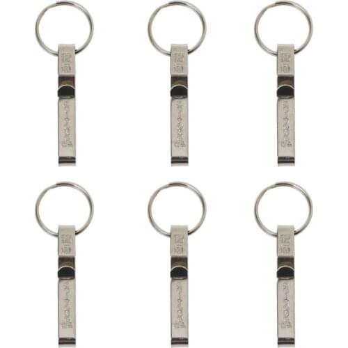 6Pcs Key Holder Belt Clip Key Accessory with Split Ring Stainless Steel Belt Clip Key Ring Useful Keychain Men Jewelry