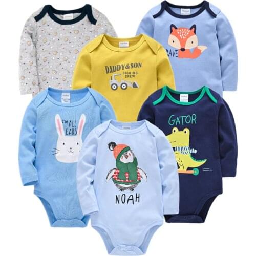 Bebe Fille Newborn Infant Baby Girls Boys Romper 3PCS 6PCS Cartoon Cover Buttons Outfits Spring Fashion Toddler Jumpsuits
