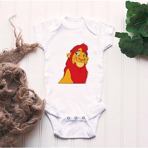 Disneys The Lion King Newborn Bodysuit Fashion Print Streetwear Summer Baby Romper Clothes Infant Jumpsuits