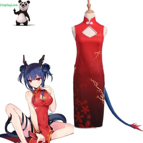 CosplayLove Hot Game Arknights Ch'en Sir Chen New Year Red Cheongsam Cosplay Costume Custom Made For Girls Women