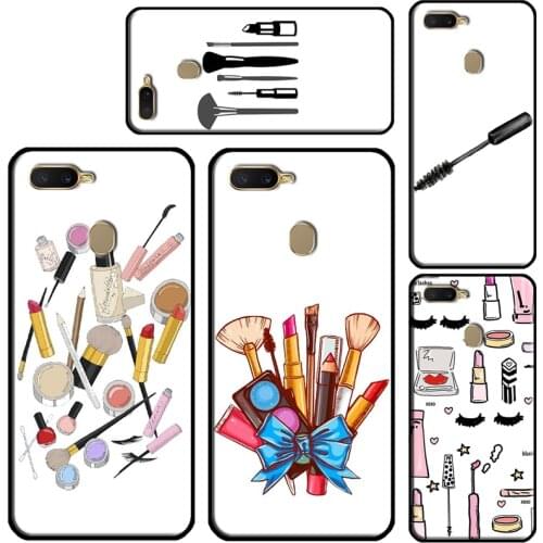 Cosmetics Mascara Make Up Phone Case For OPPO A91 A15 A5 A9 A53 A31 2020 A5S A3S A1K A52 A72 F5 F7 Reno 2 Z 4 Pro