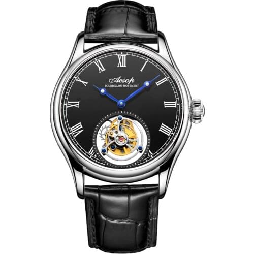 Fashion Real Tourbillon Mechanical Watch Men Business Sapphire Skeleton Tourbillon Movement Watch For Men montre homme 2020