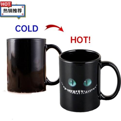 Cute Devil Cup Hot Reaction Coffee Cup 330ml Creative Color Changing Ceramic Magic Tea Milk Coffee Mug Funny Gift To Friends
