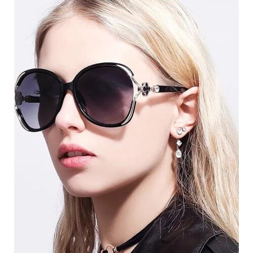 Fashion Oversized Womens Sunglasses Brown Big Frame Sun Glasses For Female Vintage Large Sunglasses For Women