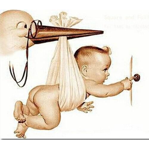 Baby Diamond Pattern Angel cross-stitch Kit Crafts Beadwork Full Diamond Embroidery Ribbons Picture Rhinestones Home Decoration