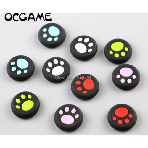 OCGAME 100pcs/lot For PS4 PS3 Xbox360 xbox one Controller CAT PAWS Thumb Analog stick Grips silicone cap