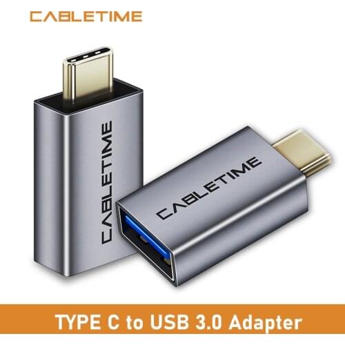 Cabletime Type C OTG USB3.0 A Female to USB C Adapter Charging & Sync Converter for Mobile Phones Laptops Tablets N212