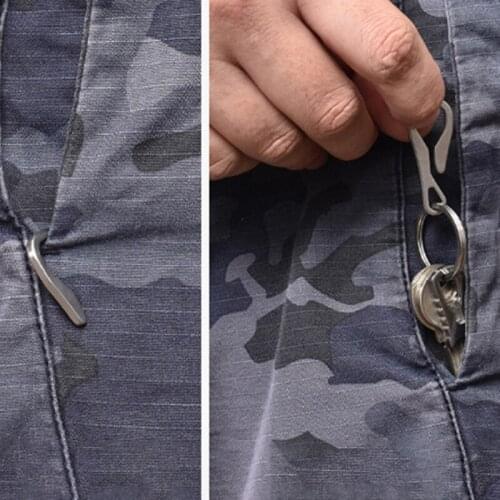 Portable Tools Stainless Steel Car Key Hanging Buckle Clip Pocket Keys Organizer Holder With Keychain