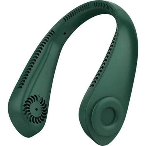 Portable Hanging Neck Fan USB Rechargeable Adjustable Air Cooler Summer Outdoor Travel Handsfree Bladeless Cooler