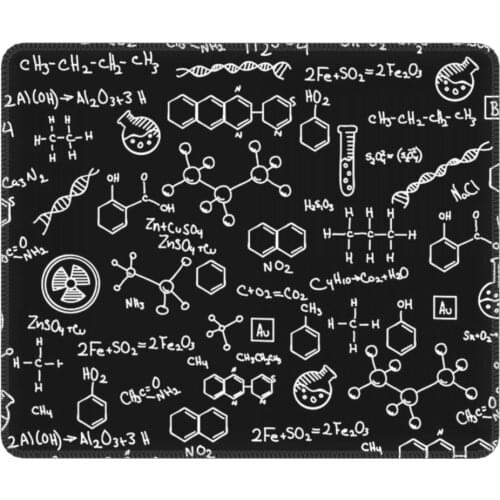 Science Chemistry Pattern Awesome Mouse Pad Chemical Lockedge Mouse Mats Natural Rubber Computer Keyboard Desk Pad