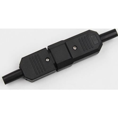 IEC Straight Cable Plug Connector 10A 250V Black female&male Plug Rewirable Power Connector 3 pin AC Socket