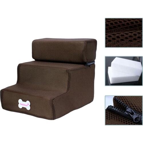 Small Dog Cats Pet 3 Steps Removable Non-slip Ramp Climbing Detachable Bed Ladder Free To Match The Ladder Dog stairs Pet ladder