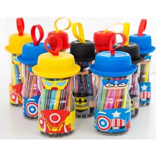 Washable cartoon watercolor pen student learning stationery graffiti pen kindergarten children figure brush painting pen